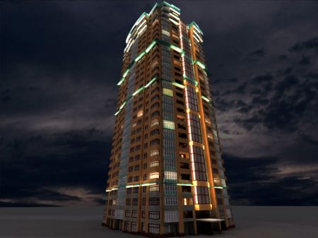 Проект по обустройству фасадного освещения жилого комплекса